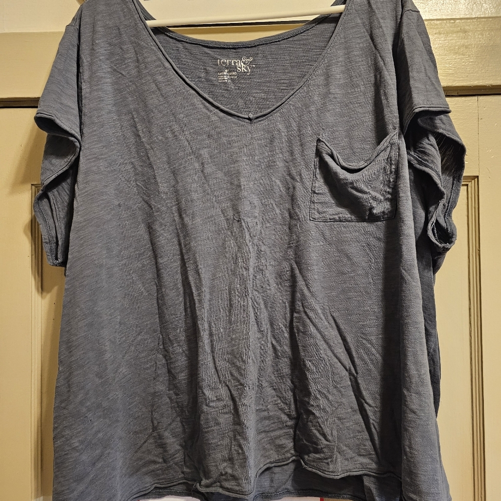Plus Size Low Neck Shirt